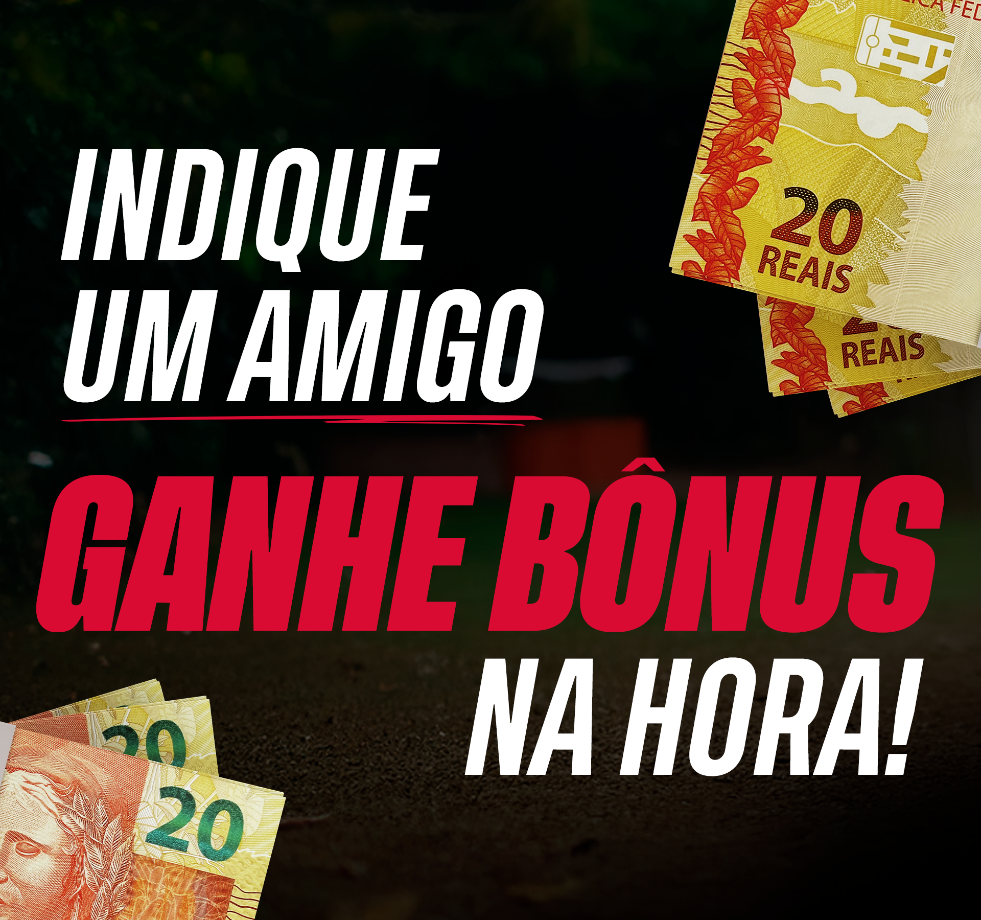 Bonus de indicação - Ganhe R$ 20,00 por amigo indicado! - Jogo do Bicho online